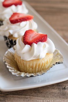 Tres leches cupcakes - so decadent and delicious! www.thebakerupstairs.com Tres Leches Cupcakes, Homemade Cupcake Recipes, Mexican Cake, Mexican Dessert Recipes, Sweetened Whipped Cream, Homemade Cupcakes, How To Make Cupcakes, Havana Nights, Vegetarian Cake