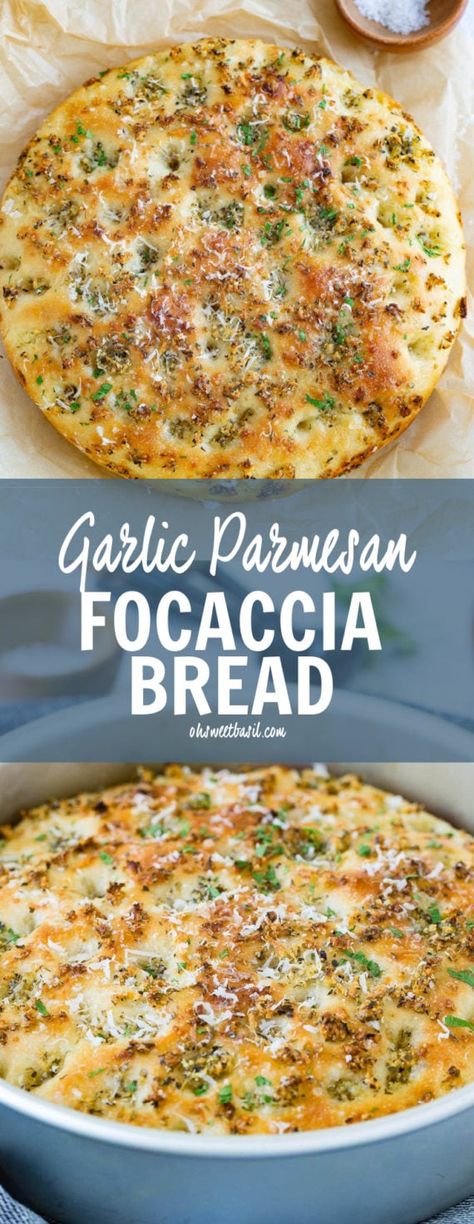 Easy Focaccia, Focaccia Bread Recipe, Oh Sweet Basil, Focaccia Bread, Sweet Basil, Coffee Cakes, Sweet Rolls, Dinner Meals, Easy Bread Recipes