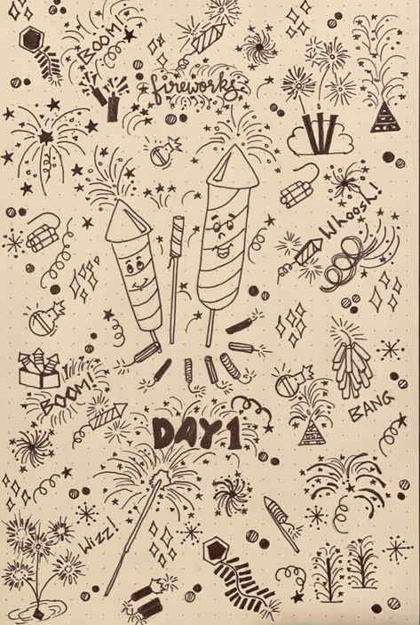 Doodle Fireworks Doodle, Firework Doodles, How To Draw Fireworks, Drawing Inspo, Summer Solstice, Journal Ideas, Fireworks, Cute Art, Bullet Journal