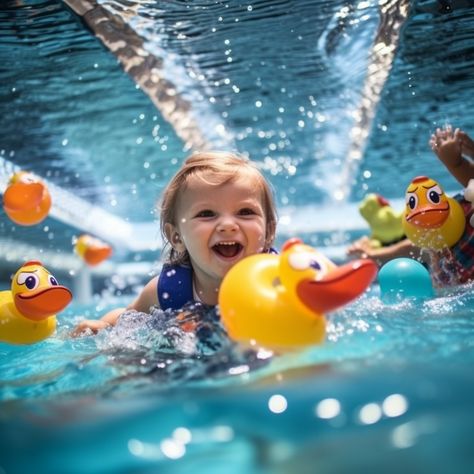 Unveiling the Magic of Toys for Swimming Lessons Discover how toys can transform your child's swimming lessons into a fun yet formally structured learning experience. Understand how toys can build technical skills and confidence in the water, and learn strategies for utilizing these essential tools effectively. Dive into the world of playful swimming! Swim Hacks, Teach Baby To Swim, Motivational Games, How To Swim Faster, Breaststroke Swimming, Teach Kids To Swim, Baby Swimming Lessons, Baby Swim Float, Swimming Drills