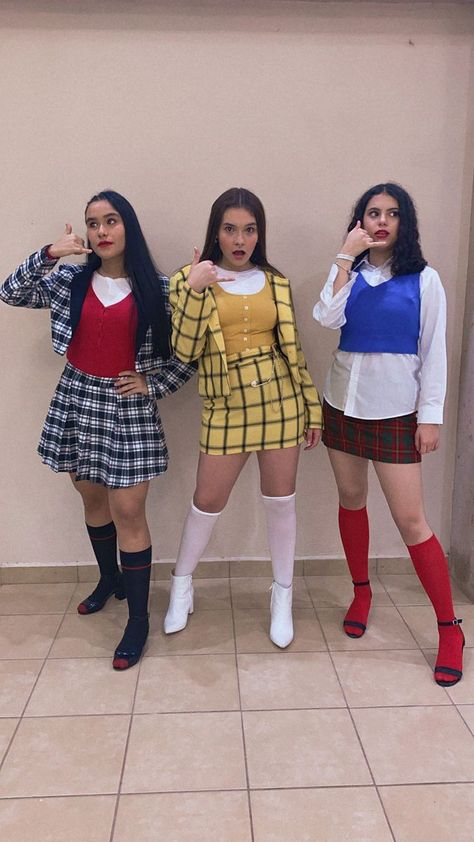 Clueless Trio Halloween Costume, Clueless Halloween Costume Trio, Outfit Ideas Halloween, List Of Halloween Costumes, Nail Designs Halloween, Pfp Halloween, Halloween Tattoo Ideas, Halloween Outfit Ideas, Trio Halloween Costume Ideas