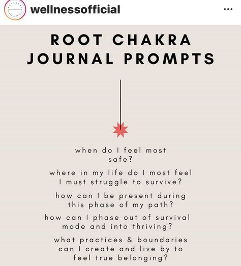 Chakra Journal, Journaling Prompts, Survival Mode, Root Chakra, Journal Prompts, Personal Growth, Chakra, Witch, Feelings