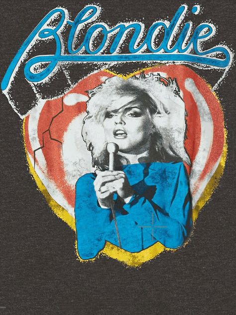 Music Shirt Design, Blondie T Shirt, Tshirt Artwork, Bly Manor, Leather Front Pocket Wallet, Vintage Band T Shirts, Eyes Artwork, Shirt Design Inspiration, Pop Art Painting