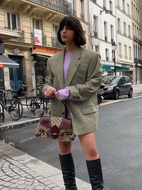 No Pants Outfit, Blazer Outfits Casual, Fall Blazer, Women's Street Style, All Black Looks, Blazer Outfit, Trending Boots, Todays Outfit, Fashion People