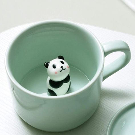 Discover great products at the best prices at Dealmoon. SHEIN 1pc Porcelain Mug, Cute Green Panda Decor Coffee Mug For Table. Price:$8.00 at SHEIN Clay Mug With Animal Inside, Mug With Animal Inside, Surprise Mug, Panda Decor, Kitchen Ceramics, Wheel Pottery, Creative Mug, Creative Mugs, Panda Decorations