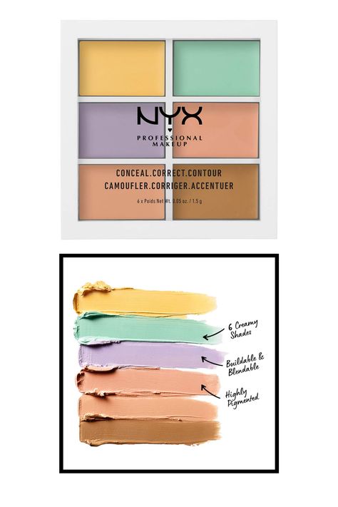 Color Correcting Concealer Palette, Color Correcting Palette, Color Correcting Concealer, Adobe Lightroom Photo Editing, Correcting Concealer, Makeup Wallpapers, Makeup Drawing, Concealer Palette, Makeup Nails Designs