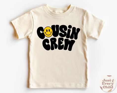 Cousin Crew Shirts Kids, Clever Kids, Cousin Crew, Pregnancy Announcements, Tshirt Ideas, Toddler Tees, Cotton Blouse, Crew Shirt, Baby Shirts