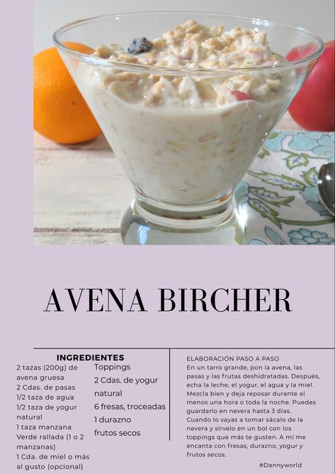 Avena para desayunos saludables #avena#bircher#salud#deaayunos#breakfast#yogurt#natural#health#fit# Breakfast Yogurt, Acai Smoothie, Natural Yogurt, Smoothie Shakes, Healthy Cookies, Healthy Breakfast Recipes, Food Hacks, Natural Health, Workout Food