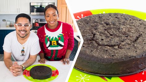 How To Bake A Trini Black (Fruit) Cake Black Fruit Cake, Black Cake Recipe, Dark Fruit Cake Recipe, 9 Inch Cake, Trinidadian Recipes, Cake Receipe, Trinidad Recipes, Lemon Pound Cake Recipe, International Desserts