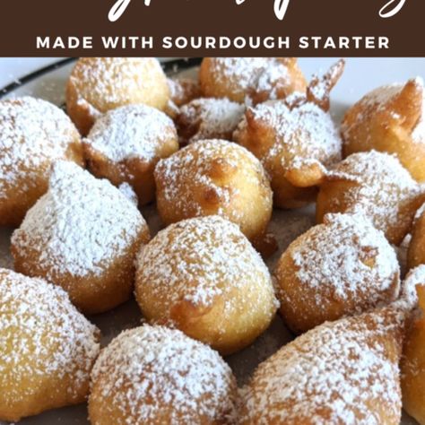 Sourdough Starter Doughnut Holes - AngelaLynne Sourdough Discard Doughnut Holes, Sourdough Doughnut Holes, Sourdough Discard Donut Holes, Sourdough Doughnut Recipe, Yeast Pancakes, Sourdough Waffles, Sourdough Starters, Sourdough Starter Discard, Doughnut Holes