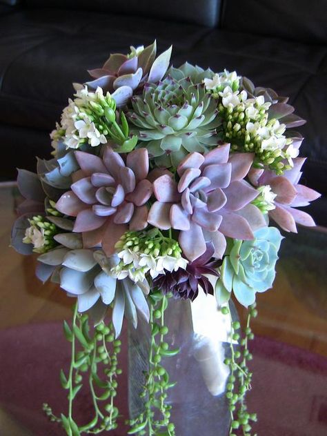 Bouquet Succulent, Succulent Wedding Centerpieces, Succulent Bouquet Wedding, Purple Succulents, Succulent Bouquet, Succulent Centerpieces, Colorful Succulents, Succulents Decor, Succulent Wedding