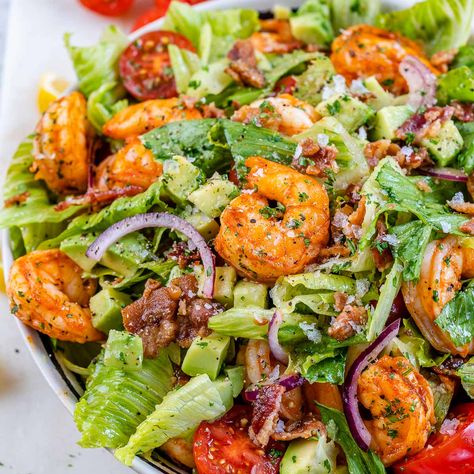 Seasoned Shrimp, Shrimp Salad Recipes, Shrimp Seasoning, Clean Food Crush, Food Crush, Summer Salad Recipes, Shrimp Salad, How To Cook Shrimp, Crispy Bacon