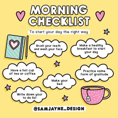 Encouraging Notes For Students, Mind Reset, Bullet Journal Mental Health, New Day Quotes, Positive Quote Poster, Morning Checklist, Hot Cup Of Tea, Destiny Quotes, Make The Bed