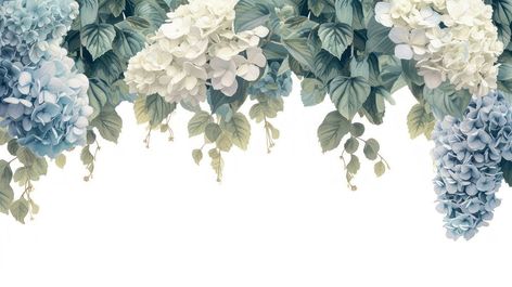 Hanging Hydrangeas hydrangea pattern flower. | premium image by rawpixel.com / Aum Hydrangea Wallpaper Backgrounds, Hanging Hydrangeas, Wallpaper White Background, Hydrangea Pattern, Blog Banner, Wallpaper White, Graphics Fairy, Pattern Flower, Plant Pattern