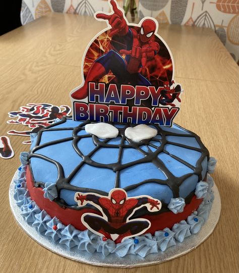 Cake For 7 Year Boy, 4 Year Spiderman Cake, Spiderman Cake 5th Birthday, Spiderman Cake Number 3, Number 4 Spiderman Cake, Birthday Boy Cake, 5th Birthday Boys, Baked With Love, 5 Birthday