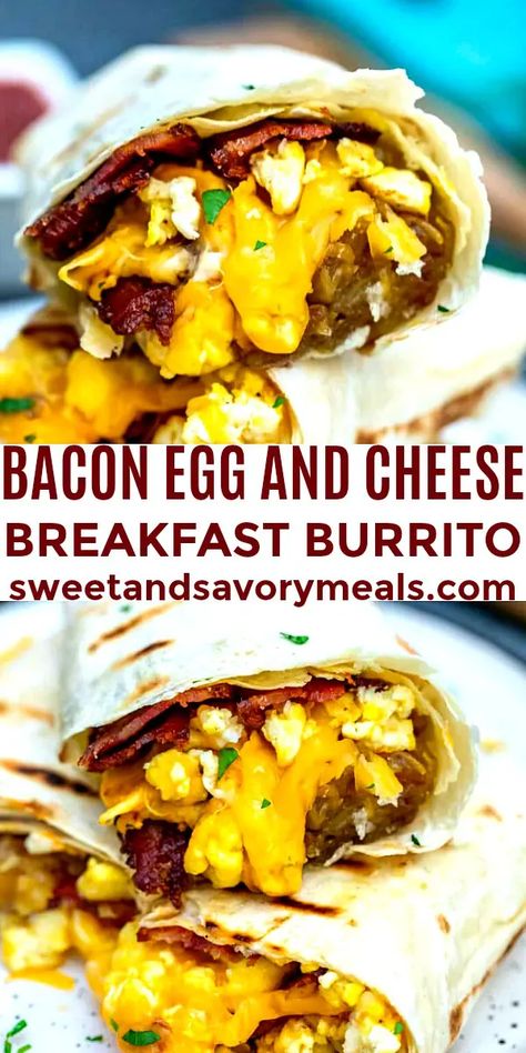 Egg And Cheese Breakfast Burrito, Burrito Video, Burrito Breakfast, Breakfast Empanadas, Make Ahead Breakfast Burritos, Breakfast Taco, Breakfast Burritos Recipe, Cheese Breakfast, Savory Meals