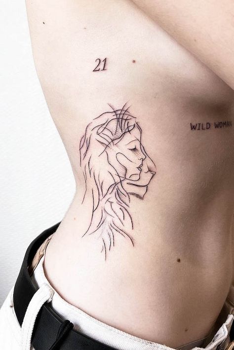 Lion Tattoos For Women, Small Lion Tattoo For Women, Tattoo Espalda Mujer, Lamb Tattoo, Small Lion Tattoo, Fierce Tattoo, Lioness Tattoo, Lion Tattoos, Mom Tattoo Designs