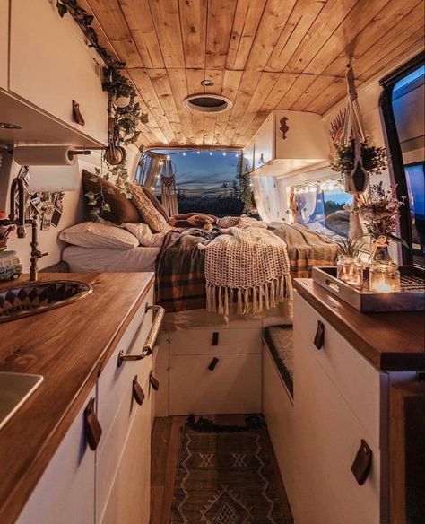 Van Transformation, Blueberry Pies, Van Builds, Cozy Camper, Campervan Ideas, Bus Living, Interior Design Minimalist, Kombi Home, Van Conversion Interior