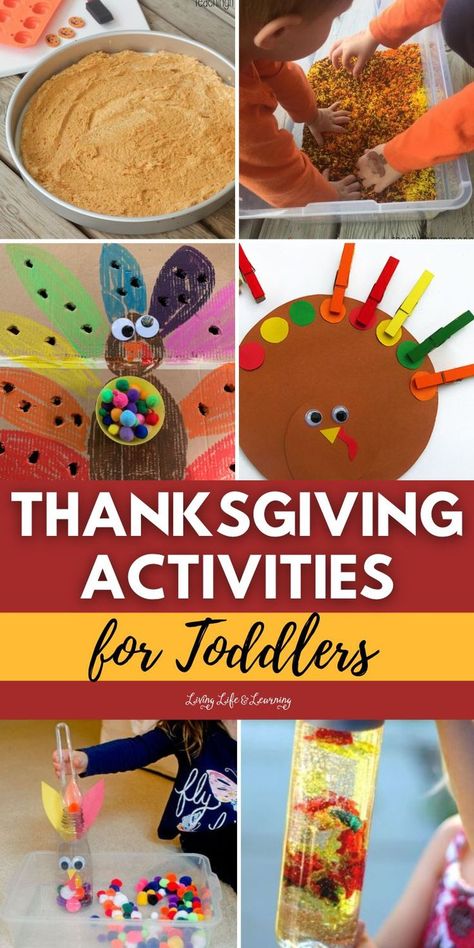 Thanksgiving Activities for Toddlers Homeschool Thanksgiving Ideas, Thanksgiving Toddler Crafts, Thanksgiving Themed Activities, Thanksgiving Toddler Activities, Thanksgiving Activities For Toddlers, Homeschool Thanksgiving, Fall Activities For Toddlers, Thanksgiving Activities Preschool, Fall Crafts For Toddlers