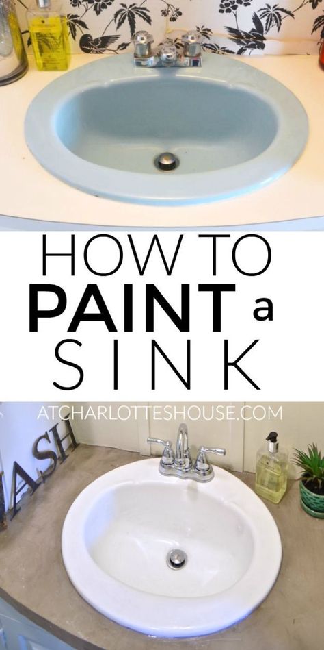 DIY Remodeling Hacks - Paint An Old Sink - Quick and Easy Home Repair Tips and Tricks - Cool Hacks for DIY Home Improvement Ideas - Cheap Ways To Fix Bathroom, Bedroom, Kitchen, Outdoor, Living Room and Lighting - Creative Renovation on A Budget - DIY Projects and Crafts by DIY JOY http://diyjoy.com/diy-remodeling-hacks Paint A Sink, Painting A Sink, Remodeling Hacks, Film Decor, Remodeling On A Budget, Easy Home Improvement Projects, Old Sink, Easy Home Improvement, Best Hacks