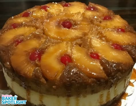 Pineapple Upside Down Cheesecake by Keisha Windom-Johnson | Rushion's Kitchen Pineapple Upside Down Cheesecake, Upside Down Cheesecake, Mini Pineapple Upside Down Cakes, Sweet Potato Pound Cake, Pineapple Cheesecake, Food Specials, Cake Mixes, Pineapple Slices, Pineapple Upside Down Cake