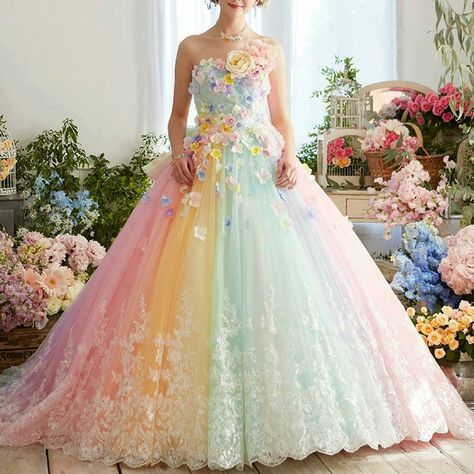 Rainbow Prom Dress, Pastel Wedding Dresses, Rainbow Wedding Dress, Wedding Dresses Uk, Rainbow Tutu, Plum Dress, 파티 드레스, Rainbow Wedding, Rainbow Dress