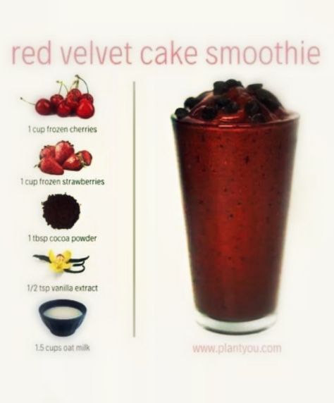 Red Velvet Smoothie, Oat Milk Smoothie, Cherry Smoothie Recipes, Fruit Milkshake, Smoothie Boosters, Nutrient Dense Smoothie, Smoothies Vegan, Vegan Smoothie Recipes, Lunch Smoothie