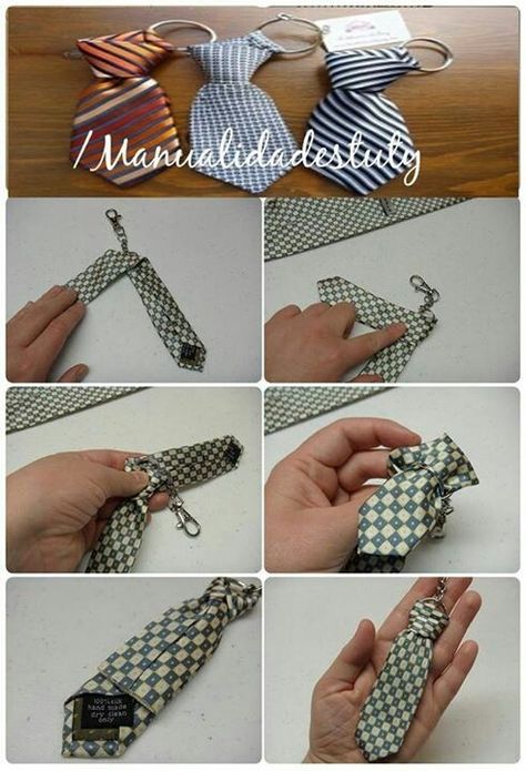 REUSE Key Ring Ideas, Diy Key Ring, Diy Necktie Projects, Jw Convention Gifts, Elderly Gift, Pioneer School Gifts, Necktie Crafts, Tie Ideas, International Gifts