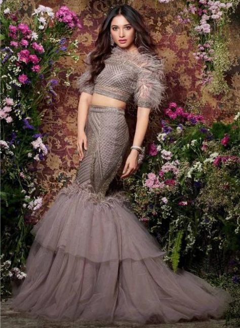 Tamannaah Bhatia Lifestyle, Wiki, Net Worth, Income, Salary, House, Cars, Favorites, Affairs, Awards, Family, Facts & Biography - Discover The Art of Publishing Bridal Party Outfits, Dress With Feathers, Couture Ideas, Indian Outfits Lehenga, Wedding Lehenga Designs, Lehnga Dress, Designer Bridal Lehenga, Indian Gowns Dresses, Sleeves Designs For Dresses