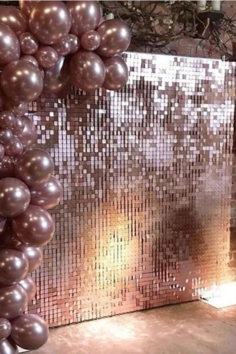 Photo Booth Wedding, Shimmer Wall Backdrop, Deco Ballon, Sequin Wall, Disco Party Decorations, Booth Wedding, 21st Birthday Decorations, Shimmer Wall, Backdrop Photo