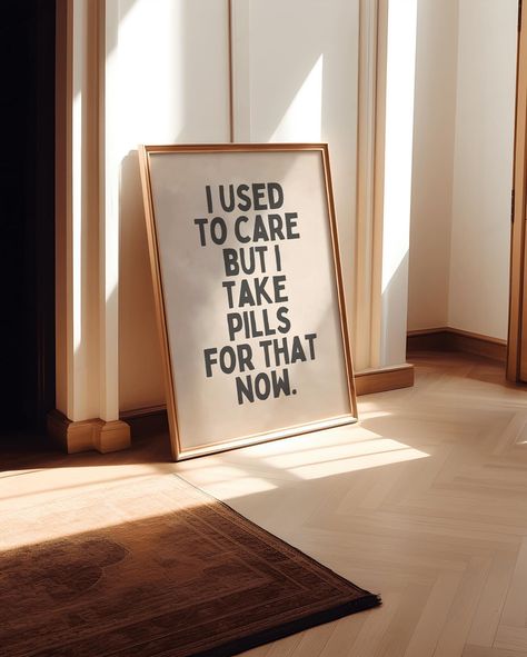 #prints you need for the week 🤌🏻 #wallart #prints #homedecor #funnyquotes #shitshow #poster #quirky #dopaminedecor #homedecor #funnyposter #quirkyart Quotes Framed Decor Wall Art, Quotes To Paint, Funny Posters For Room, Wall Print Ideas, Quirky Apartment, Posters For Wall, Fun Posters, Posters For Room, Fun Art Print