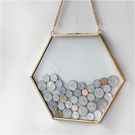 Amazon.com: Ebrima Gold Glass Frame for Coin Display, Wall Hanging Coin Collecting Holders, Currency Dollar Bill Collection Supplies Holders for Collectors, Glass Piggy Bank (Medium) : Office Products Hanging Glass Frames, Coin Display Case, Coin Frame, Coin Crafts, Souvenir Display, Challenge Coin Display, Foreign Coins, Coin Display, Display Wall