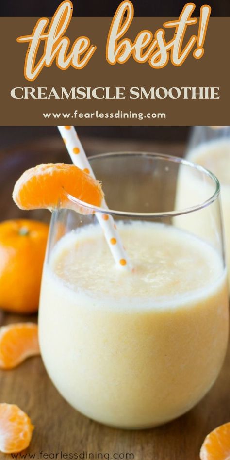 Low Carb Fruit Smoothie, Orange Cream Smoothie, Orange Creamsicle Smoothie Recipe, Oat Milk Smoothie, Frozen Fruit Smoothie Recipes, Orange Creamsicle Smoothie, Make Popsicles, Healing Smoothie, Creamsicle Smoothie