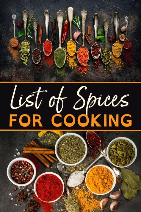 Spices List For Kitchen, Indian Spices List, List Of Spices, African Spices, Storage Tips, Simple Health, Spices And Herbs, Reduce Food Waste, Russian Recipes