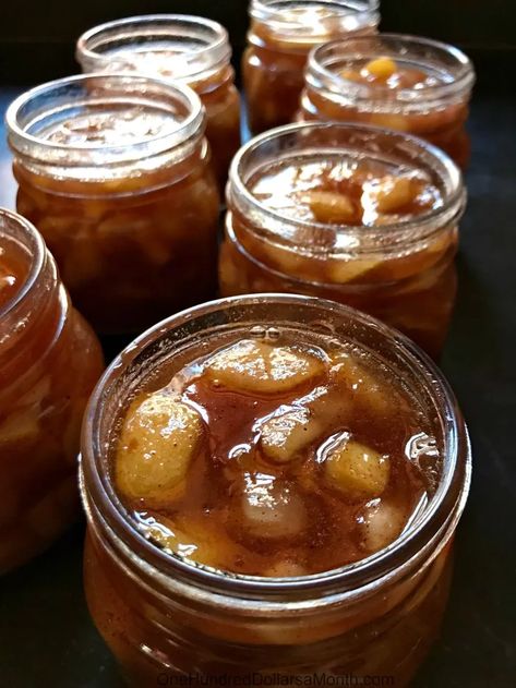 Spiced Pear Jam for Home Canning - One Hundred Dollars a Month Spiced Pear Jam, Canning Pears, Pear Preserves, Canning Fruit, Pear Jam, Jam Recipes Homemade, Pear Tart, Bartlett Pears, Canning Jam