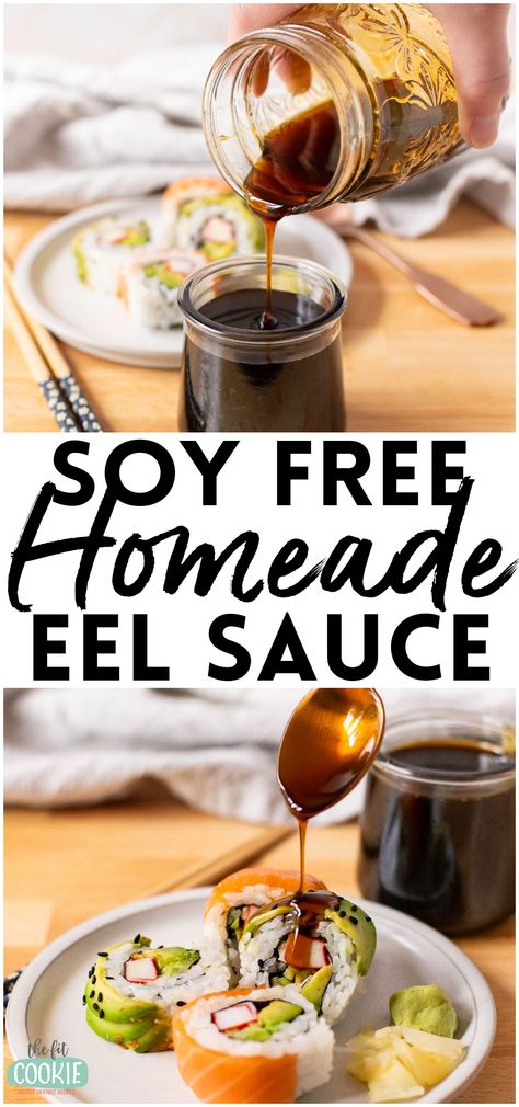 Soy Free Eel Sauce Recipe (Unagi Sauce) Unagi Sauce Recipe, Homemade Eel Sauce, Sushi Sauce Recipes, Eel Sauce Recipe, Homemade Soy Sauce, Eel Sauce, Unagi Sauce, Sushi Sauce, Recipes With Soy Sauce