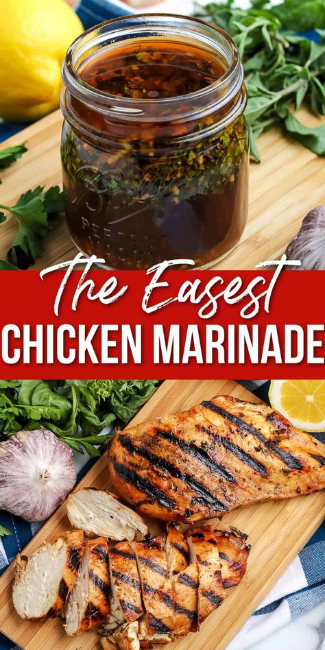 Quick Chicken Marinade, Grilled Chicken Marinade Recipes, Chicken Breast Marinade Recipes, Bbq Chicken Marinade, Chicken Breast Marinade, Grilled Chicken Breast Recipes, Best Chicken Marinade, Easy Chicken Marinade, Grilled Chicken Marinade