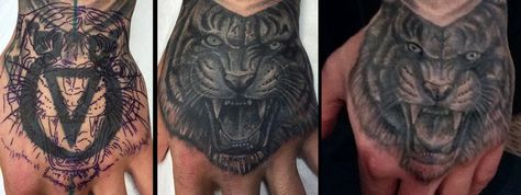 Cover Up (before after & healed) by Derek Baker at Metal Machine Tattoos in Cape Town South Africa. #Tattoos https://t.co/gV89bFTAAV Please Re-Pin It! How To Clean Retainers, Cover Up Tattoos For Men, Africa Tattoos, Tattoo Cover Up, R Tattoo, Tattoo Cover, 1 Tattoo, Tattoo Cover-up, Cover Up Tattoo