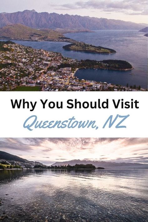 Not sure if Queenstown New Zealand is worth adding to your trip? Find out what makes it one of the most beautiful places to visit in New Zealand.   Get the info you need about this popular New Zealand adventure destination.  Pin it now to your New Zealand travel board for easy access! New Zealand Itinerary, New Zealand Travel Guide, New Zealand Adventure, Lake Wakatipu, Most Beautiful Places To Visit, Queenstown New Zealand, New Zealand South Island, Fun Travel, New Zealand Travel