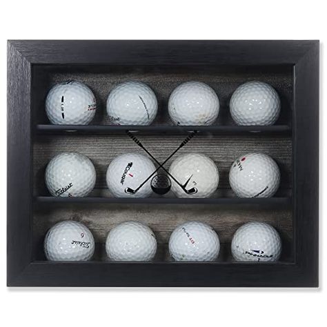 Golf Ball Display, Golf Ball Display Case, Golf Ball Displays, Shadow Box Display Case, Class Art Projects, Golf Gifts For Men, Box Display, Glass Front Door, Hole In One