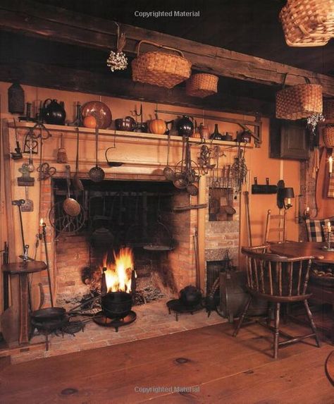 Learn more about the early American Taverns during the 17th and 18th centuries. Hearth Cooking, Primitive Fireplace, Cooking Hearth, Corner Cupboards, Fireplace Cooking, Early American Homes, Large Pond, Private Museum, Perennial Gardens