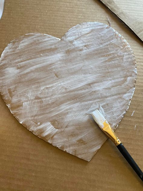 DIY Faux Wooden Heart - The Shabby Tree Primitive Valentine Crafts, Wood Heart Crafts, Valentine Craft Gifts, Wooden Hearts Crafts, Valentine Wood Crafts, Vintage Valentine Crafts, Shabby Chic Diy Crafts, Shabby Chic Hearts, The Shabby Tree