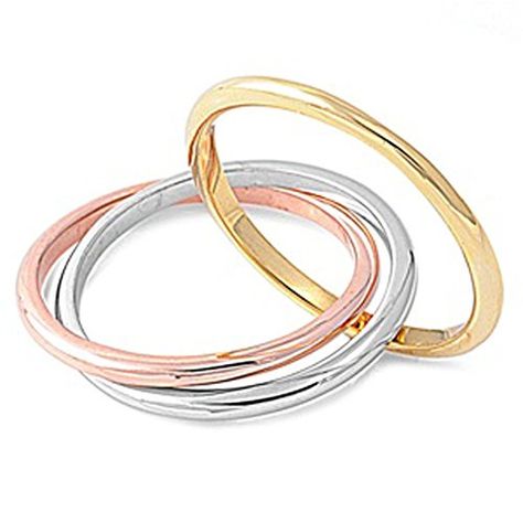 Sterling Silver Womens 3 Tone Rolling Ring Wholesale 925 Band 2mm Size 7 RNG209787 *** Find out more about the great product at the image link. Silver Infinity Ring, Promise Rings Simple, Rolling Ring, Funky Rings, Choose Your Style, Infinity Ring, Promise Rings For Her, Fancy Diamonds, Set Ring