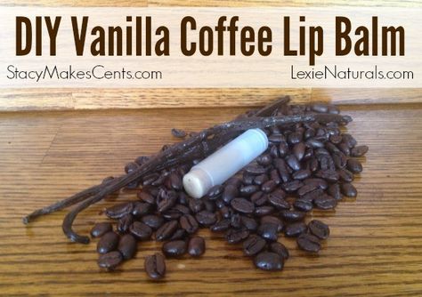 DIY Vanilla Coffee Lip Balm Recipe (Using Only Natural Ingredients) Coffee Chapstick, Diy Chapstick, Diy Lipbalm, Lip Gloss Recipe, Diy Lotions, Diy Vanilla, Homemade Lotions, Homemade Lip Balm Recipe, Lip Balm Recipe