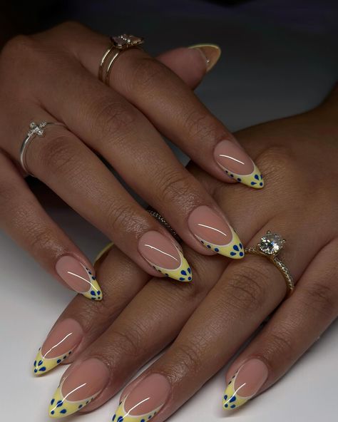 Happy Sunday 🛐⛪️ I got inspo for this set from @milee.gashii 🫶🏾🥎 #dovenailsbysharon #apresgelx #gelx Gel X Nail Designs Almond, Almond Nails Colorful, Gel X Nail Designs, Nail Inspo 2023, Nail Cam, Nail Designs Almond, Nails Before Males, Marble Acrylic Nails, Medium Acrylics