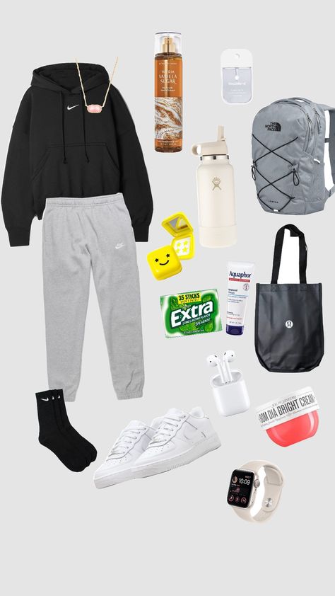 lazy day school fit School Lazy Outfits, Lazy School Fits, Casual School Outfits Lazy Days, Comfy School Outfits Lazy Days, Cute Lazy Day Outfits For School, Comfy Winter Outfits Lazy Days, Lazy Outfits For School, Lazy Day Outfits For School, Lazy School Outfit