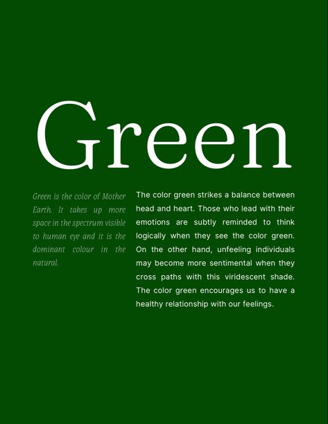 The color green The Colour Green Meaning, The Color Green Meaning, What Does The Color Green Symbolize, Green Color Theory, Color Green Meaning, Green Color Psychology, Green Psychology, Colour Knowledge, Green Meaning