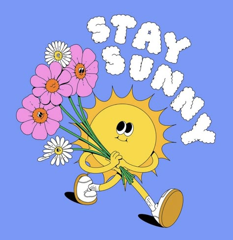 Stay Sunny Wallpaper, Sunny Illustrations, Stay Sunny, Wallpaper Sunflower, Lauren Martin, Painting For Gift, Butterfly Colorful, Kids Quotes, Wall Art Kids Room