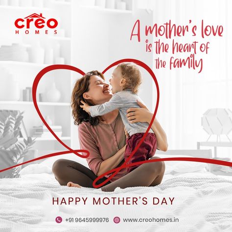 A mother's love is the heart of the family. Happy Mother's Day ! www.creohomes.in | +91 9645899951 . . . #CreoHomes #happymothersday #bestmom #momlove #mother #motherlylove #motherhood #architecture #construction #design #interiordesign #home #custommade #luxury #luxurylifestyle #family #livingroom #dining #playarea #kitchen #designteam #homeinteriors #kochi #architect #topbuilders #expertteam #getaquote Happy Mothers Day Creative Ads, Mothers Day Ads Creative, Mother Day Ads, Mother Day Creative Ads, Mothers Day Creatives, Mothers Day Ads, Mother's Day Ads, Family Ads, Mothers Day Ad