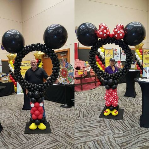 Mickey Mouse Birthday Theme, Mickey Mouse Birthday Decorations, Mickey 1st Birthdays, Minnie Mouse Balloons, Minnie Mouse Birthday Party Decorations, Mickey Mouse Themed Birthday Party, Mickey Mouse First Birthday, Mickey Mouse Balloons, Mickey Mouse Clubhouse Birthday Party